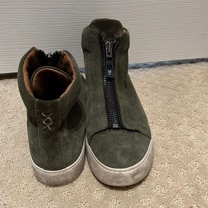 Frye Lena Zip High Olive 10